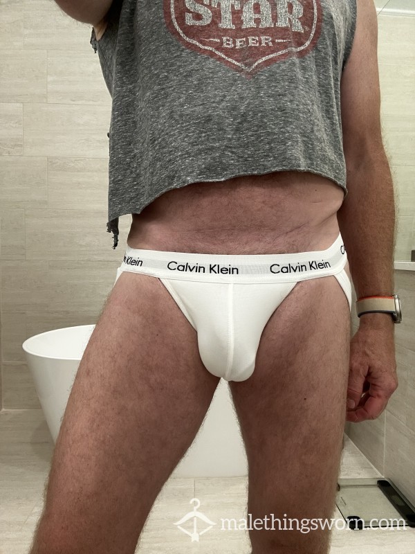 Daddy’s Big D*ck Stays In Place In These CK Jocks: Medium