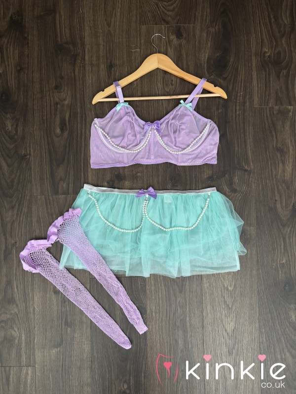 CUTE LITTLE MERMAID OUTFIT💦WORN AND C*m IN 💦
