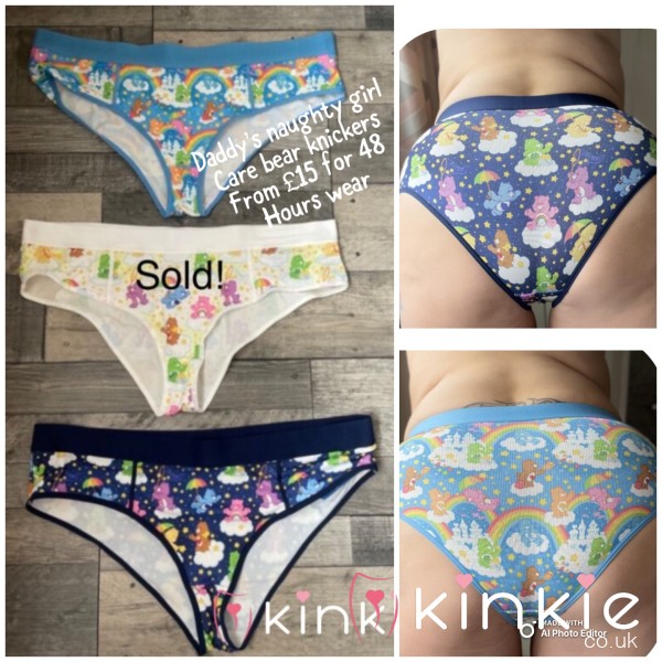 💦DADDY’S NAUGHTY GIRLS CARE BEAR KNICKERS💦VACUUM SEALED FOR FRESHNESS