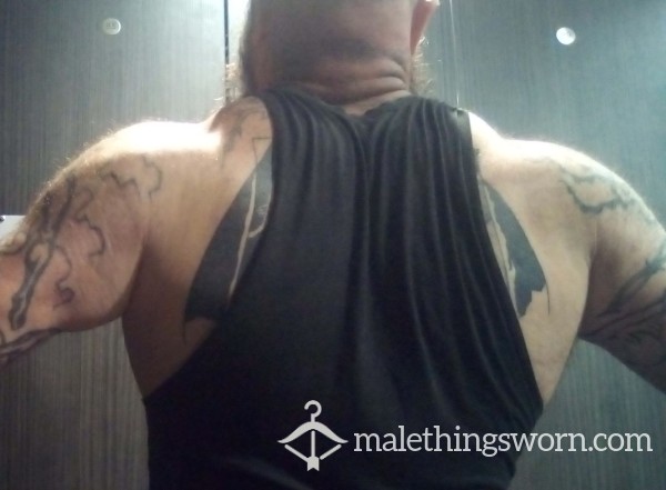 Daddy's Sweaty Black Work And Gym Vest