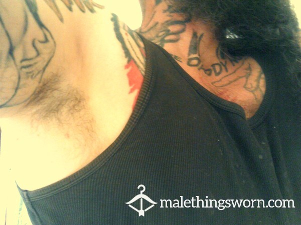 Daddy's Sweaty Strongman's Black Gym Vest