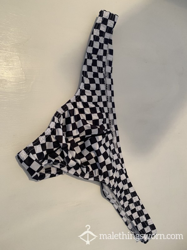 Daddy’s Worn Dirty Smelly Musk Checkered Thong