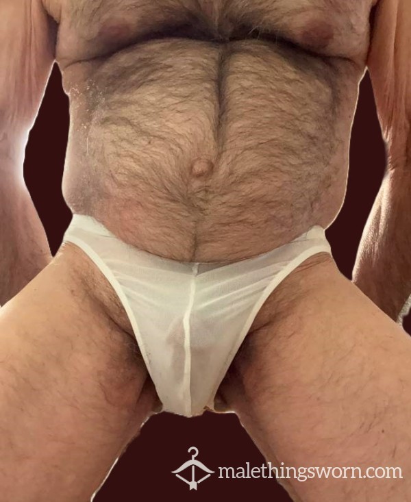 DAD'S Getting Worn Thong Underwear Mesh Male Lingerie Breathable Athletic Supporter