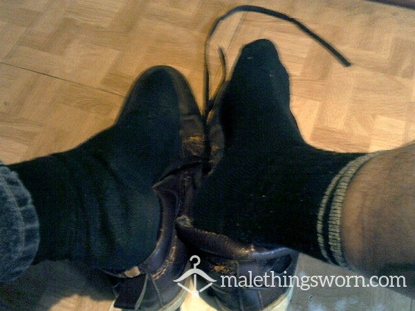 Dad's Large Black Stinking Work Socks