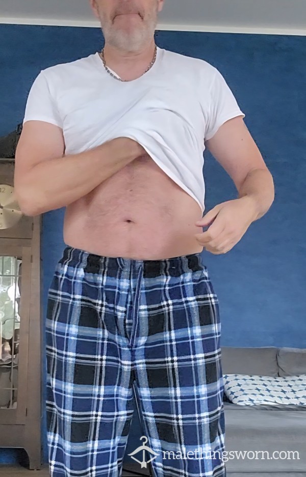 Dad's Worn White Hane's Tee Shirt