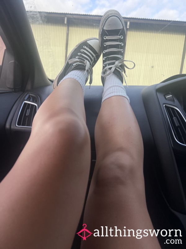 🗡️ ♥️ Dagger To The Heart, Dirty, White Socks