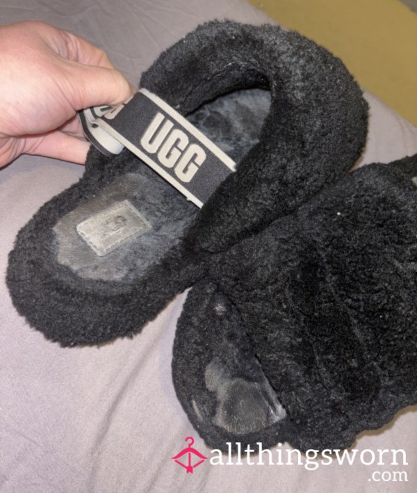 Daily Worn UGG Sliders - Stained, Scented, And Full Of My Footprint
