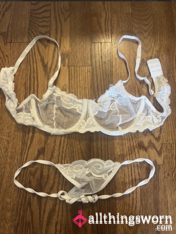 Dainty White Bra And Panty Set