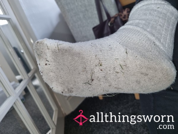 Damp Socks Worn In The Garden