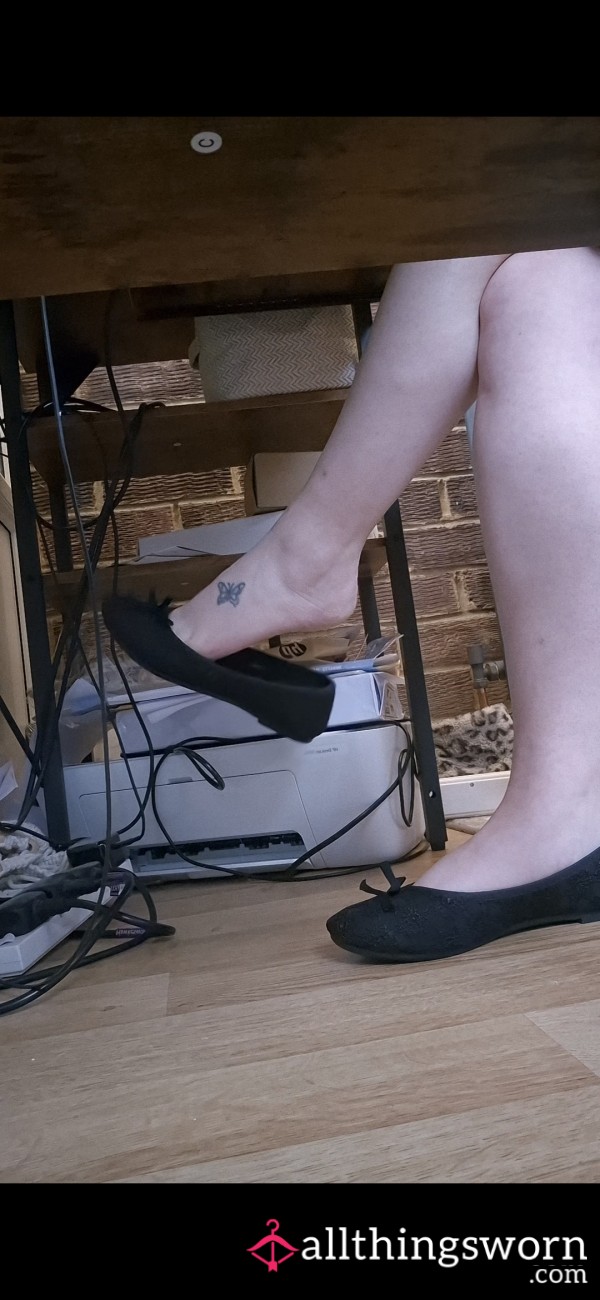 Dangling Flats Under My Messy Desk