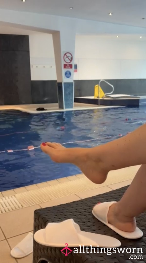 Slipper Dangle Tease… Until It Falls Off 👣