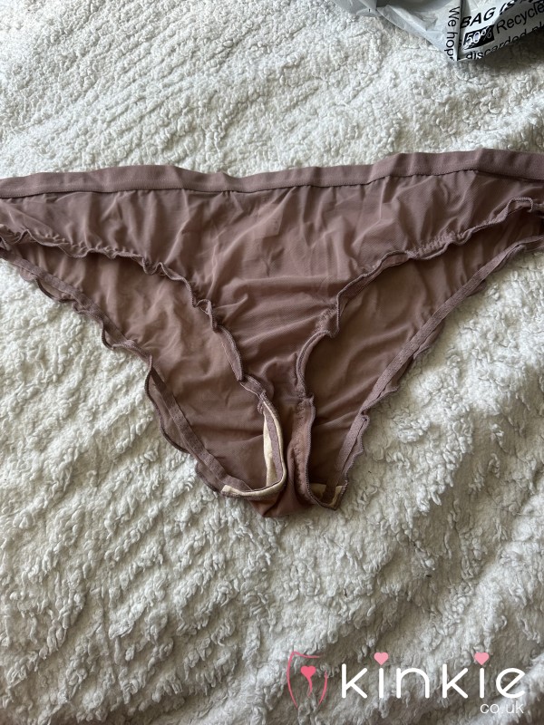 Dark Beige Mesh Panties