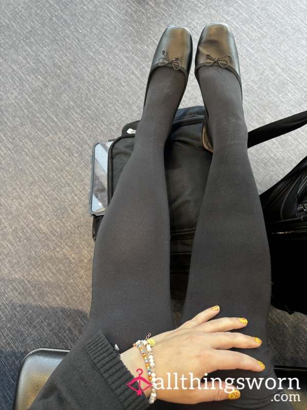 Dark Black 3 Day Wear Flight Attendant Hose