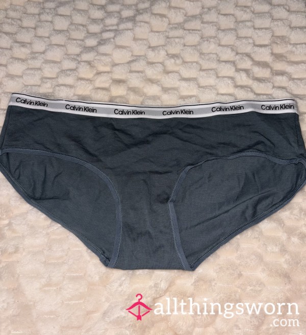 Dark Blue Cotton Calvin Klein Bikini Panties