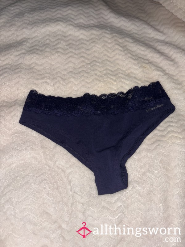 Dark Blue Cotton Cheeky Panties