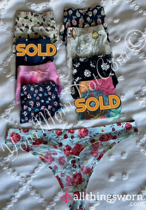 🩲 Printed No Show Thongs
