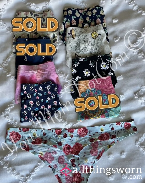🩲 Printed No Show Thongs