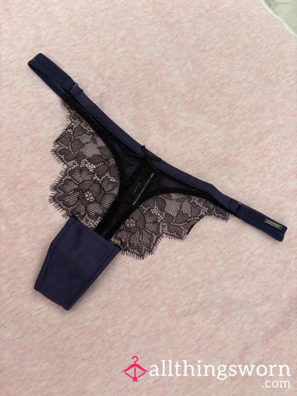 Dark Blue Lacey Boux Avenue Thong