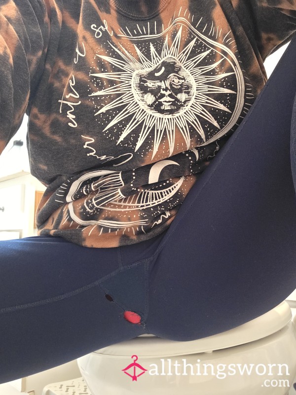 Dark Blue Leggings VERY Worn!