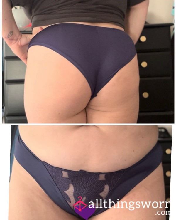 Dark Blue / Purple Mesh Front Panties