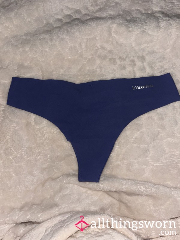 Dark Blue Seamless Thong