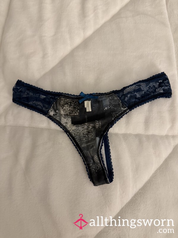 Dark Blue Thong