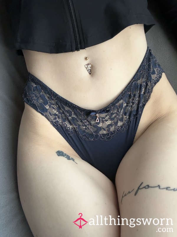 Dark Blue Thong With Golden Details ⭐️