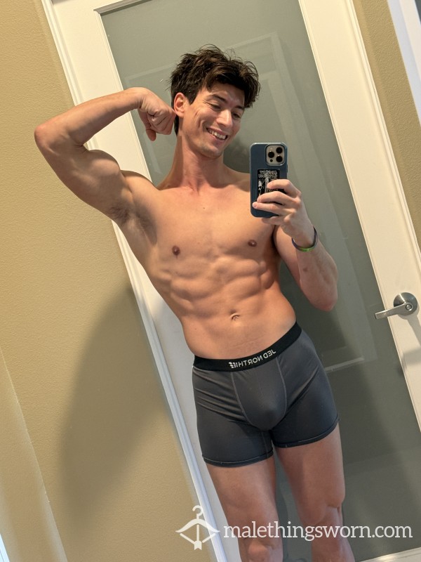 Dark Gray Jed North Boxer Briefs: Gym Worn And Sealed