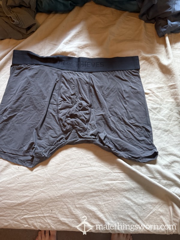 Dark Gray Pair Of Thieves Lycra Boxer Briefs