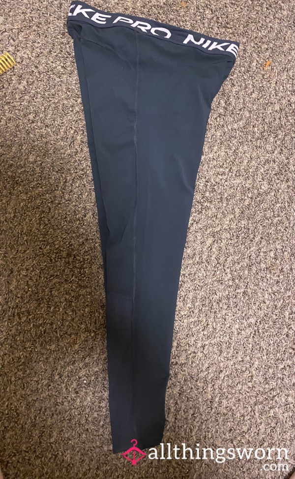 Dark Green Nike Pro Leggings