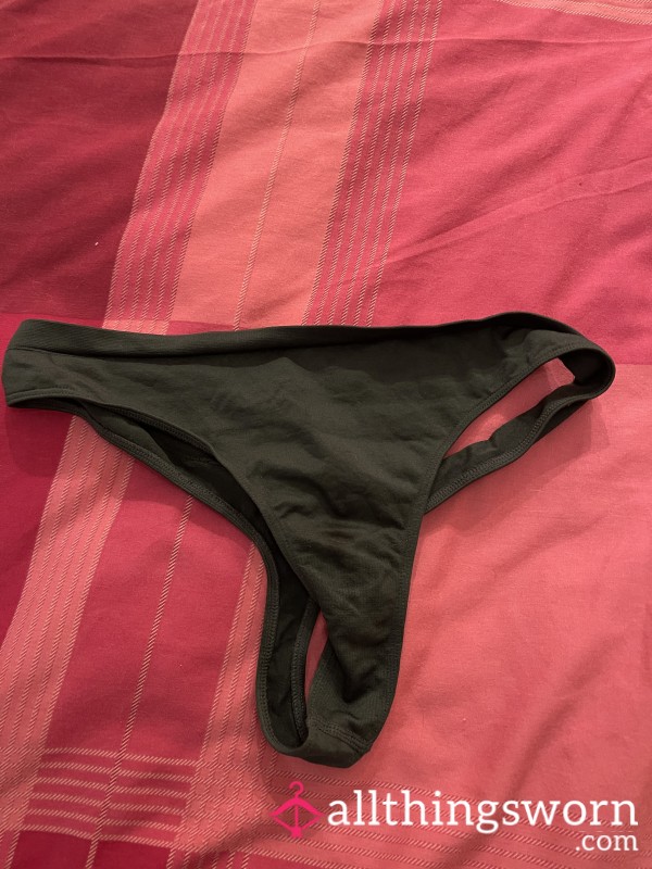 Dark Green Thong - 24hr Wear