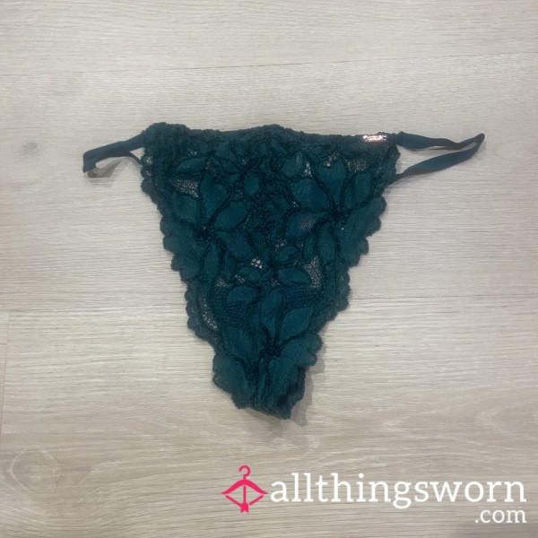 Dark Green Velvet Lace G String