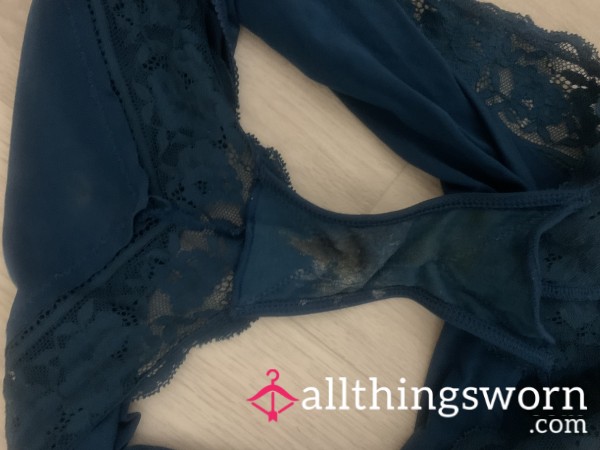 Dark Green Well Worn Stained Crusty Underwear