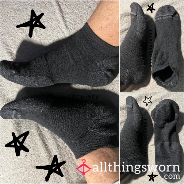 Dark Grey & Black Ankle Socks