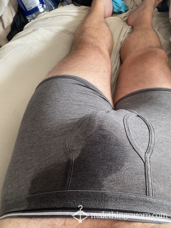 Dark Grey Boxers ( C*m Stains From Last Night )