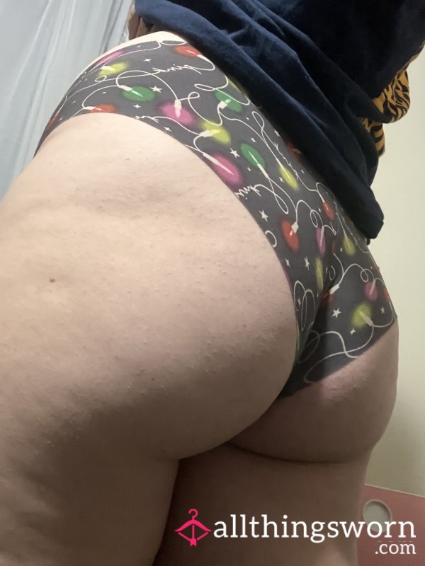 Dark Grey Christmas Light Victoria's Secret Cheeky Panties