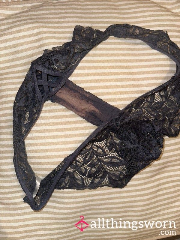 Dark Grey Lacy Underwear