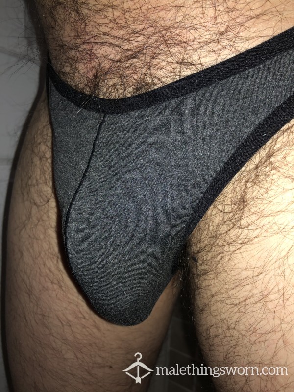 Dark Grey Thong