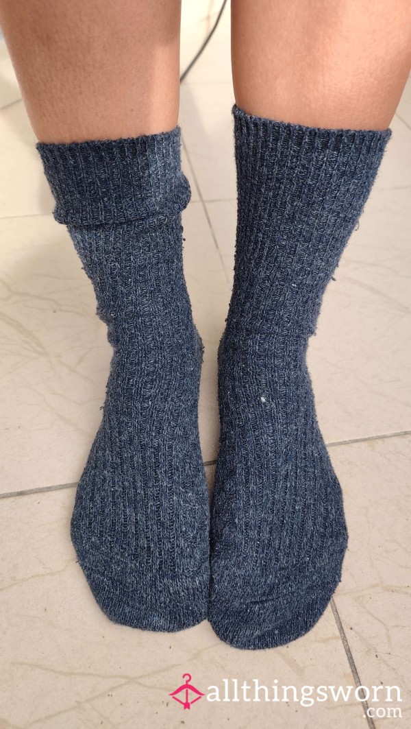 Dark Grey Woolen Winter Warm Socks