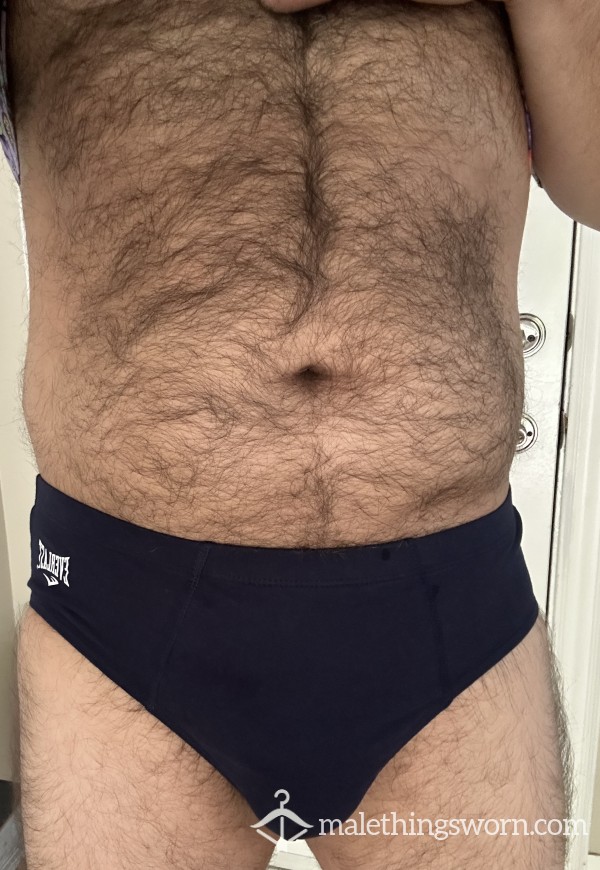 SOLD - Dark Navy Everlast Briefs, Pre-c*m, Sweat, Stink And C*m (Size Large)