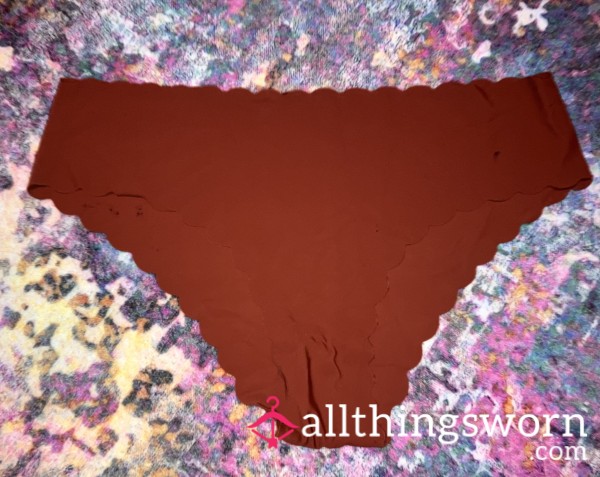 Dark Orange Scalloped Panty