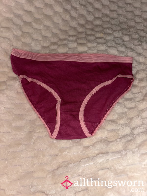 Dark Pink Bikini Cotton Panties