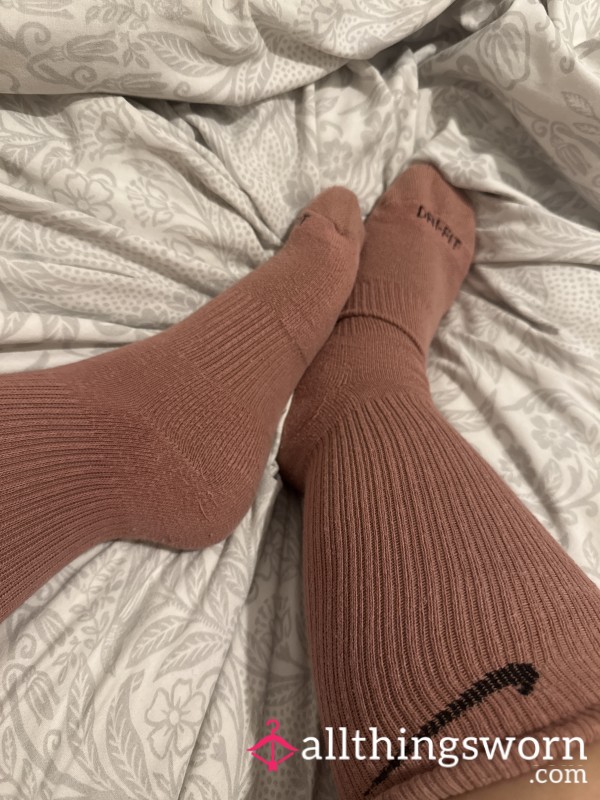 Dark Pink Nike Socks