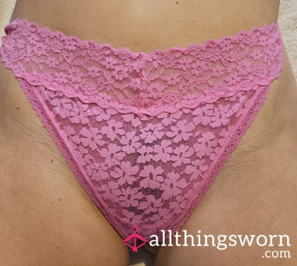Dark Pink Petal Pattern Panties.