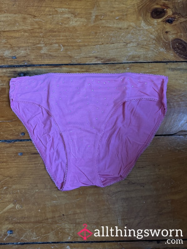 🩷 Dark Pink Sparkle Cotton Bikinis, VS, Size XXL