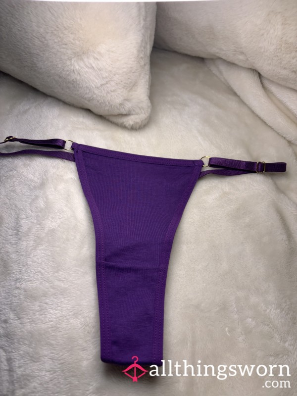 Dark Purple Adjustable Thong