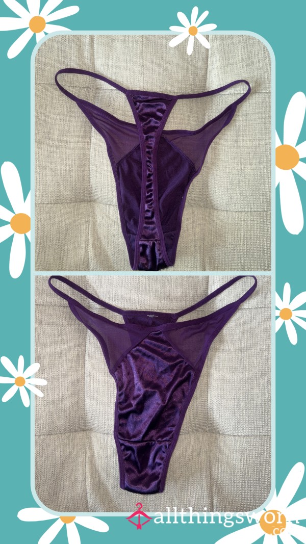 Dark Purple High Leg Thong 💜