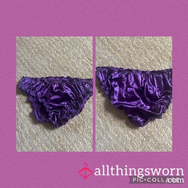 Dark Purple Satin Panties