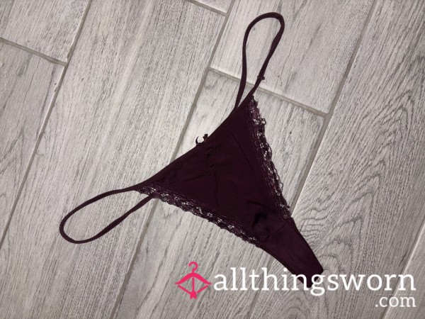 Dark Purple Thong