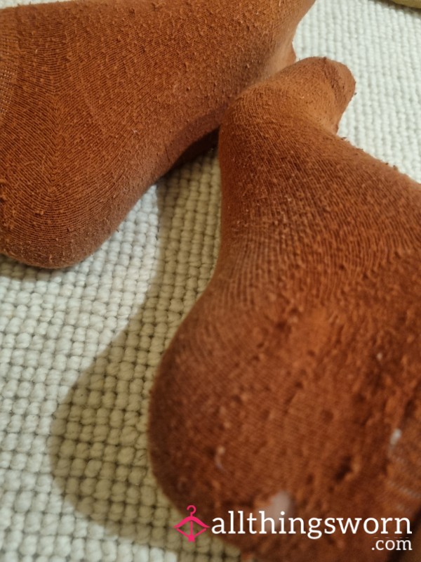 Dark Red Ankle Socks